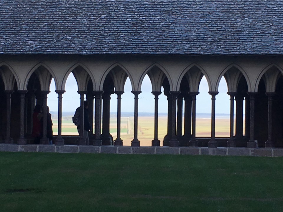 Normandy countryside, medieval village, abbey of Mont Saint Michel