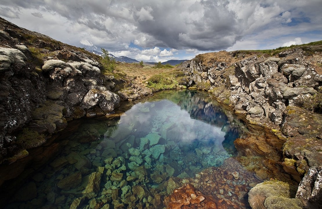Kerid Volcanic Crater, Gullfoss Waterfall, Geysir hot spring area, Þingvellir National Park