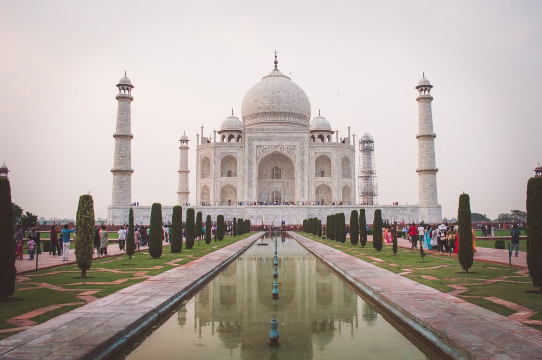 Taj Mahal, Agra Fort, Fatehpur Sikri courtyards, Amber Fort ramparts