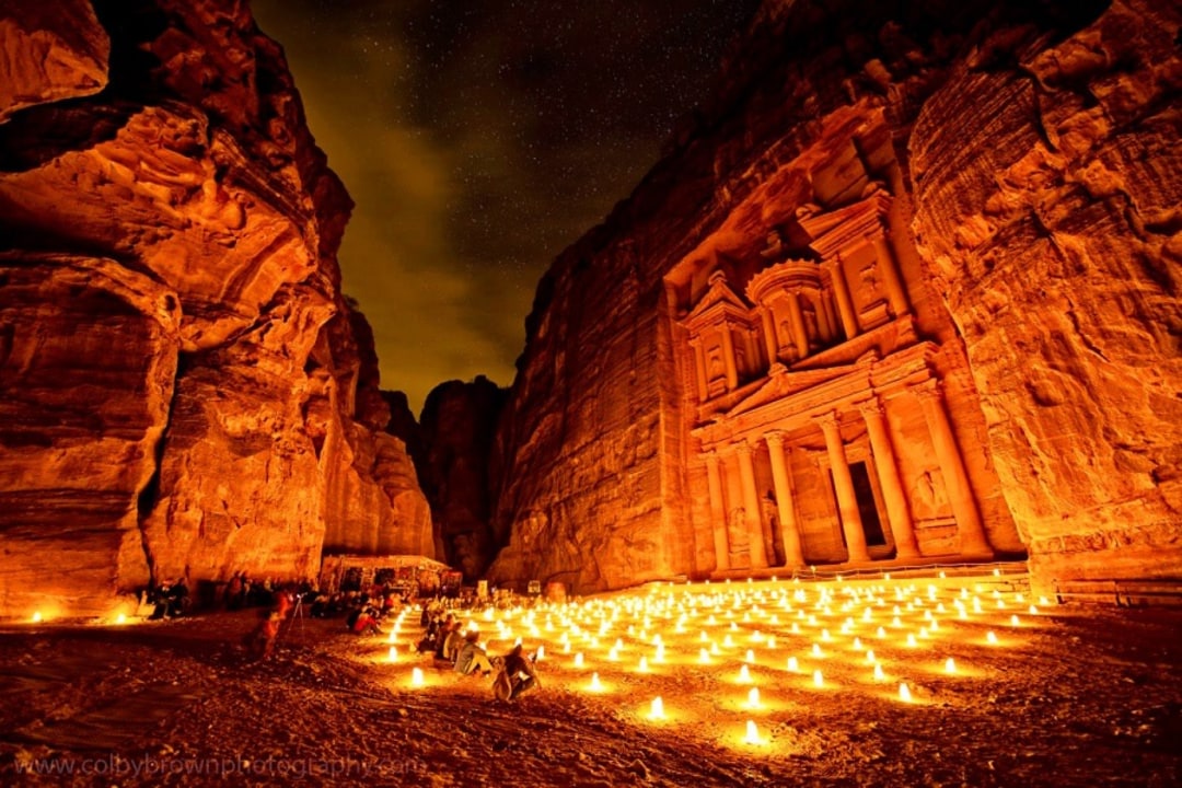 Petra, Siq canyon, Wadi Rum desert