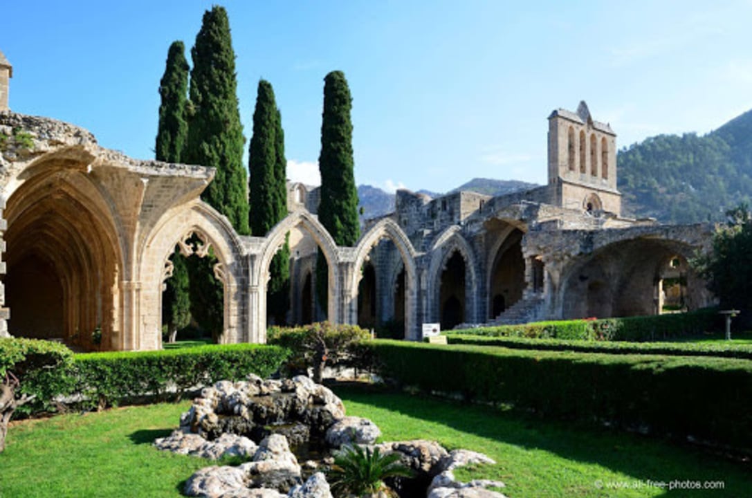 Bellapais Abbey teetering above a sheer 100 ft drop, Saint Hilarion Castle, Kantara Castle on the Karpass Peninsula
