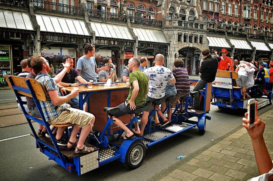 Amsterdam beer bike, French sparkling wine, French prosecco
