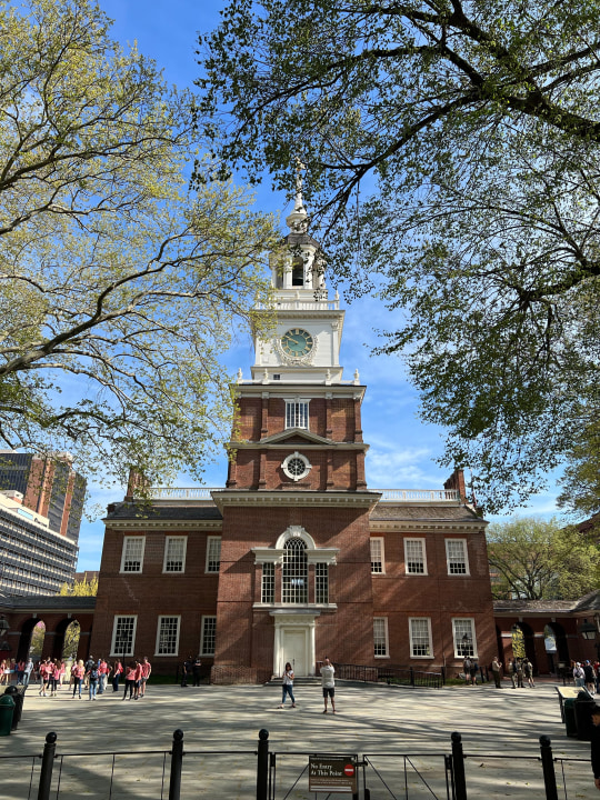 shadowed corridors of Bishop White's House, Pennsylvania Hospital, Independence Hall, Walnut Street Theater