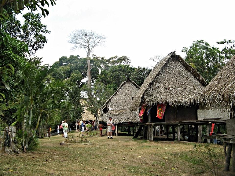 Panama City, Chagres River canoe route, Chagres National Park, Embera Village