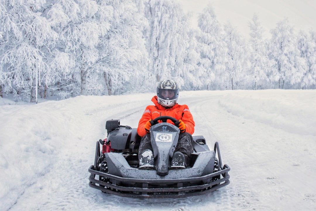 Ounaspaviljonki Ice Adventure Resort, Rovaniemi, specially designed ice kart tracks