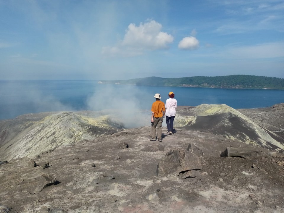 Carita Beach, the volcanic slopes of Anak Krakatoa, Rakata Island, Legon Cabe coral reefs