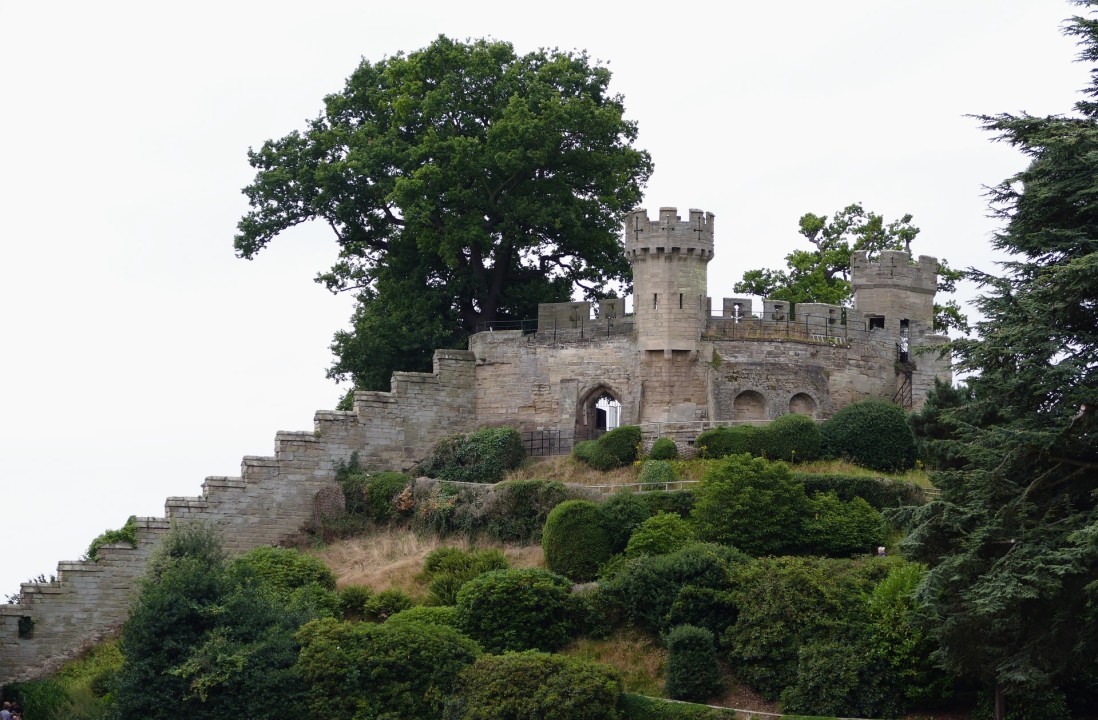 Warwick Castle towers, battlements, dreadful dungeons, birds of prey