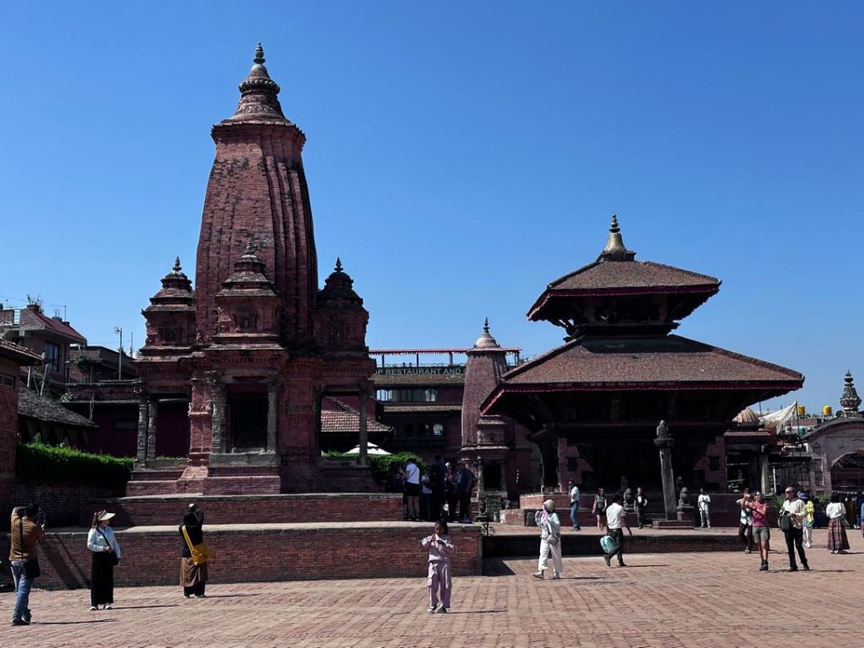 Swayambhunath hilltop, Kathmandu Durbar Square palaces, Boudhanath Stupa courtyards, Changu Narayan Temple forested hilltop