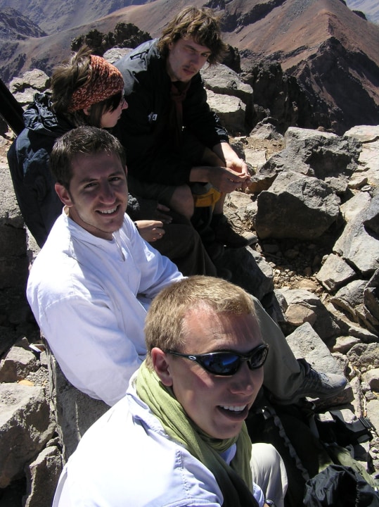 Sunrise from Mount Toubkal, Toubkal refuge, Imlil