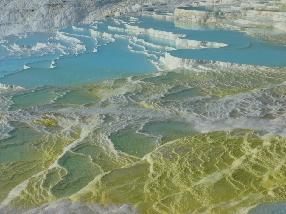 Aphrodisias ruins, Temple of Aphrodite, Travertines of Pamukkale