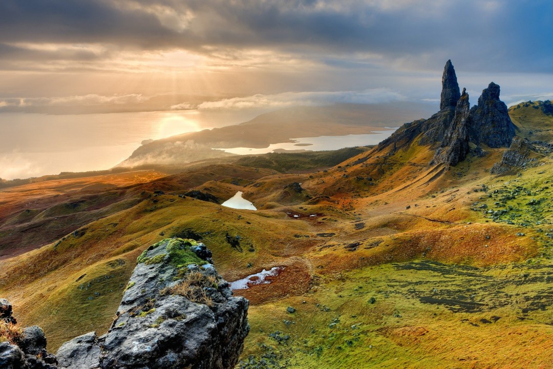 Loch Ness shores, Eilean Donan Castle, Isle of Skye landscapes, Portree harbour
