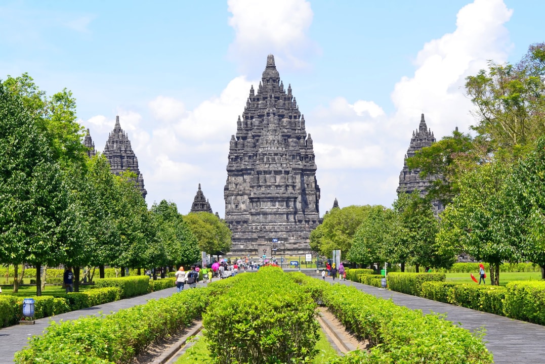 Prambanan Temple, Perwara Temples, sunset at the temple complex