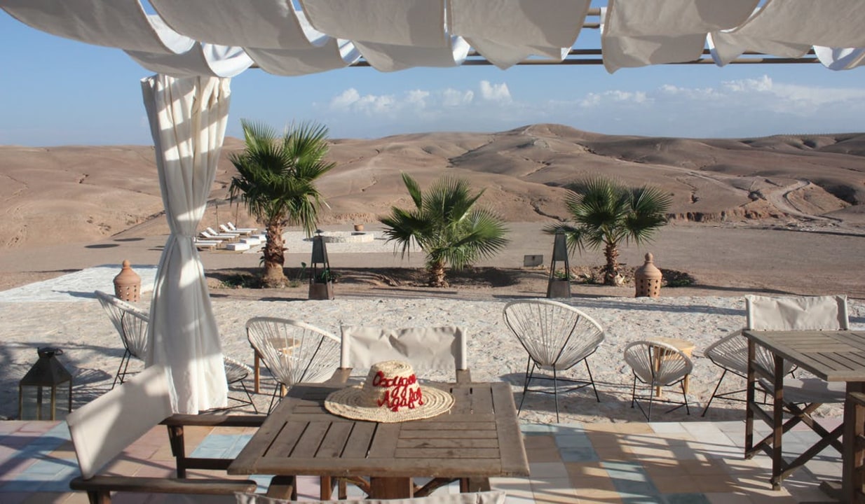 Agafay Desert, Atlas Mountains, olive and orange farms