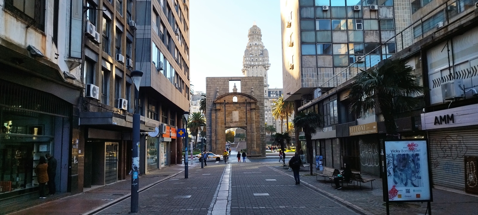 Old City streets, the Rambla coastline, Pocitos beach, Plaza Independencia