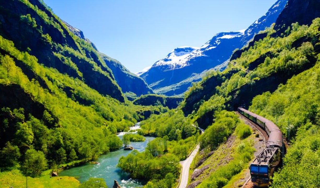 Nærøyfjord, Stalheimskleiva road, Flåm Railway