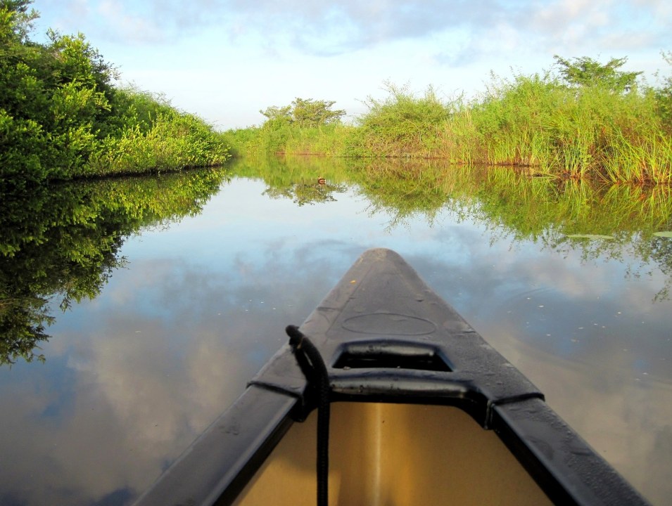 Scenic boat ride, temples of Lamanai, toll bridge