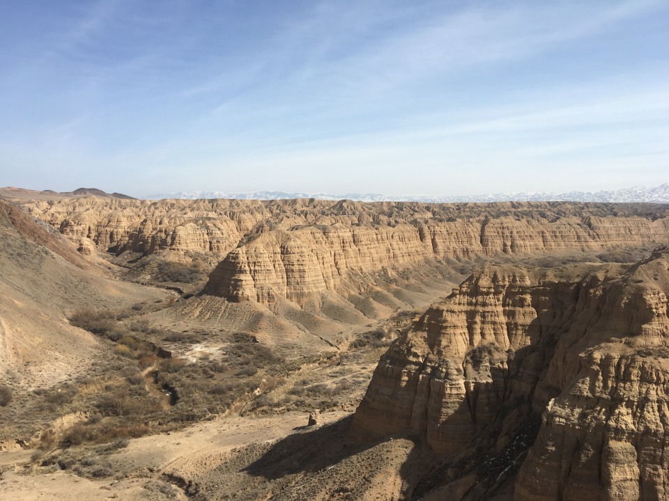 Charyn Canyon red cliffs, Valley of Castles rock formations, Yellow Canyon coffee stop