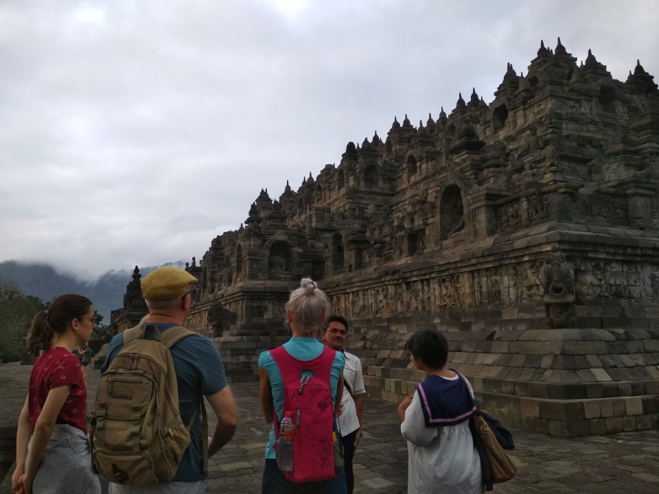 Borobudur Temple at sunrise, Kotagede streets, Gereja Ayam