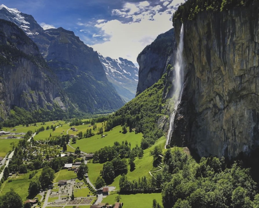 Höhematte Park, Jungfrau, Staubbach Waterfall, Grindelwald