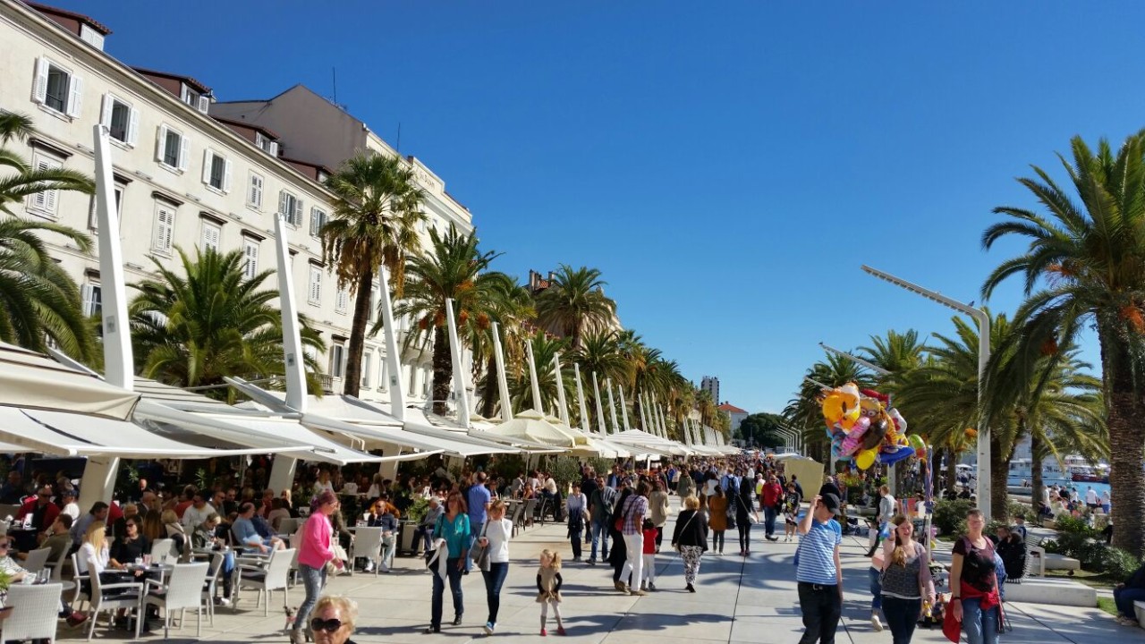 Diocletian's Palace, Peristyle Square, Riva promenade, Cathedral of Saint Domnius