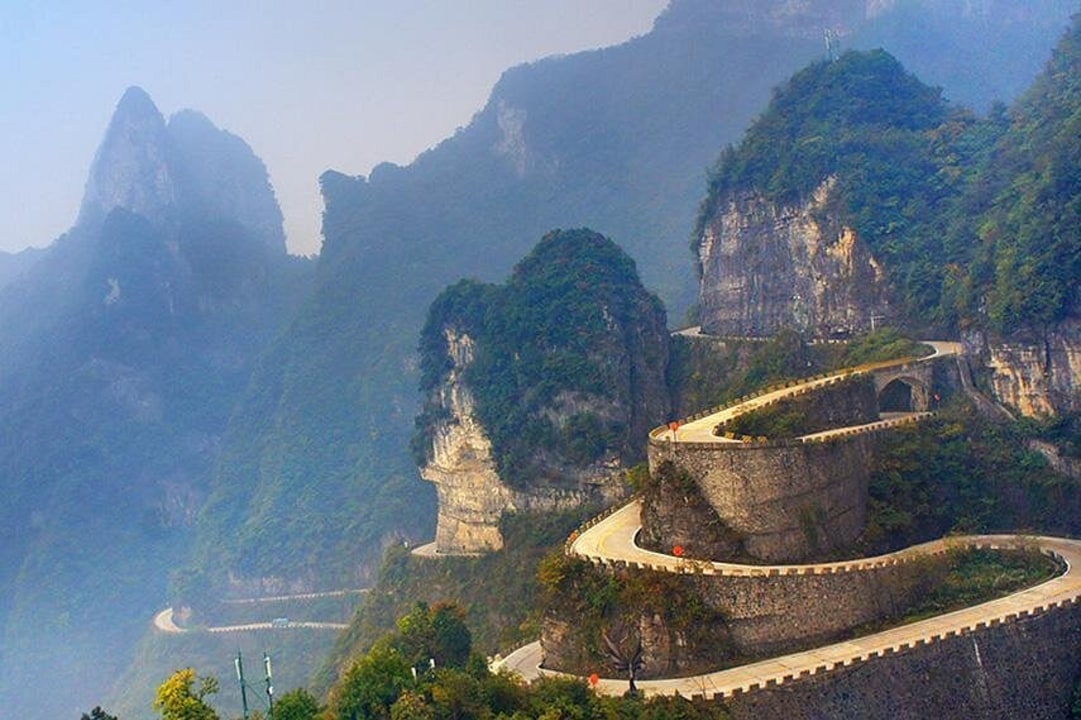 Tianmen Mountain, Glass Skywalk, Tianmen Cave, Ninety Nine Bends Road