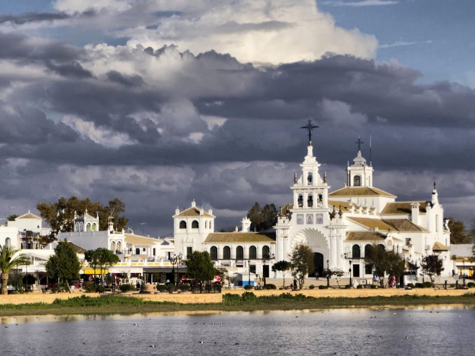 Doñana National Park, beach, El Rocío Chapel, lake with wild horses