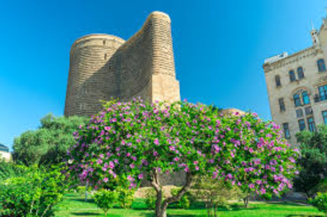 Flame Towers, Maiden Tower, Gobustan State Historical and Cultural Reserve, Nohur gölü