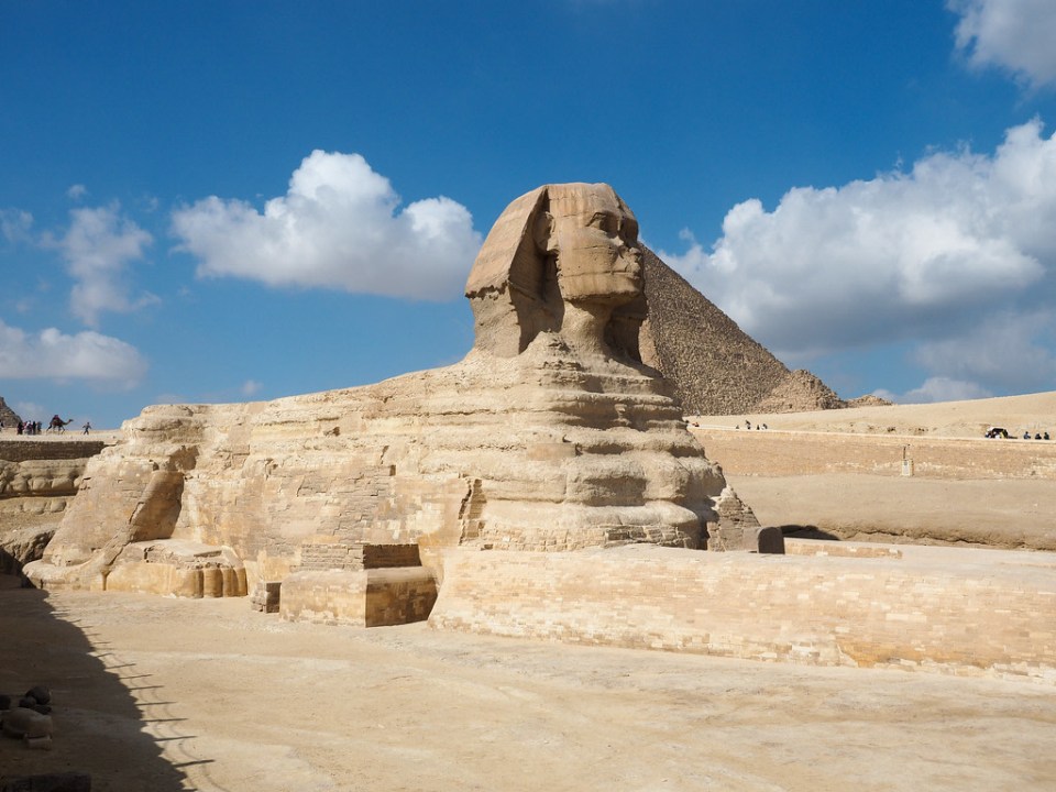 Pyramid of Djoser, Great Pyramid of Giza, Great Sphinx of Giza