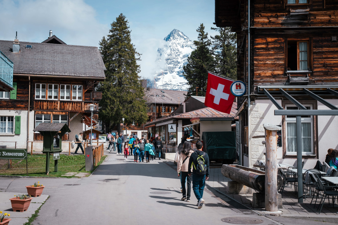 Mürren car-free village, Gimmelwald hamlet and alpine farms, Trümmelbach Falls roaring interior, Staubbach Falls cascading cliffs