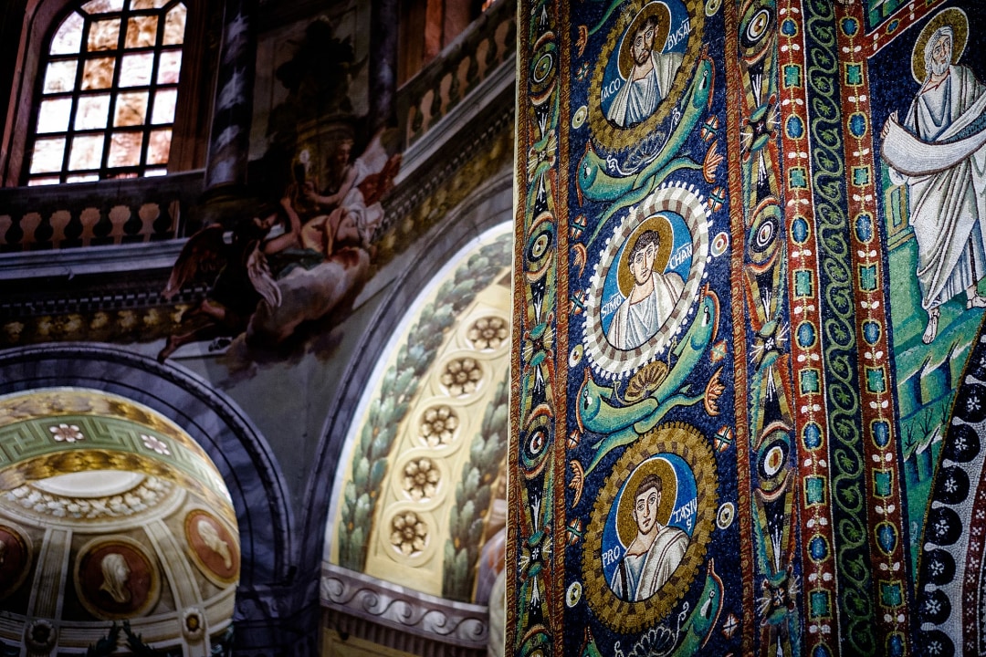 Basilica of San Vitale mosaics, Mausoleum of Galla Placidia, Baptistery of Neon, Tomb of Dante
