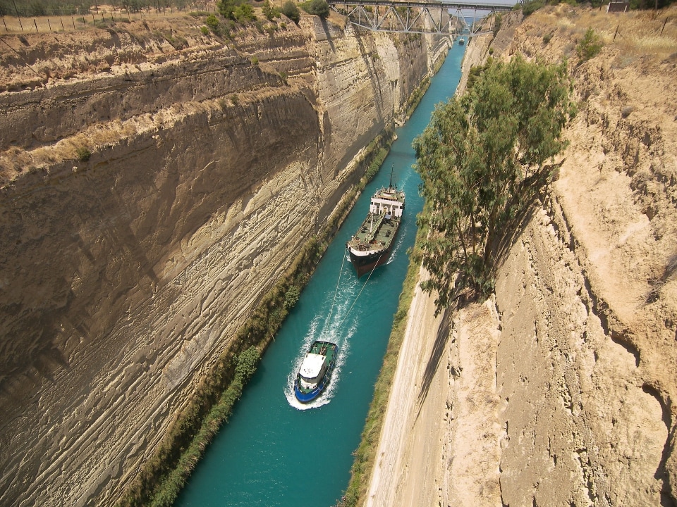 Corinth Canal, Ancient Corinth, Acrocorinth Hill, the Corinthian Gulf