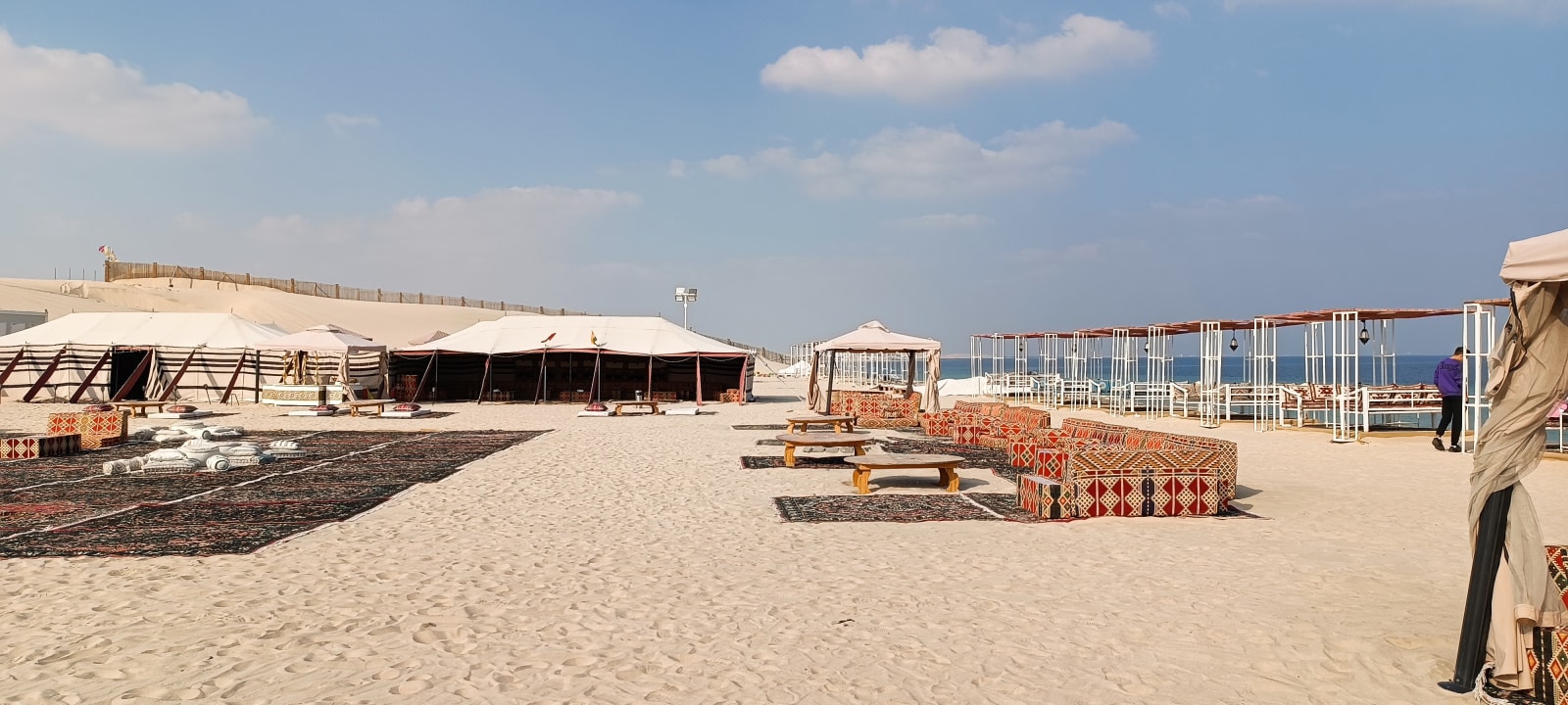 Doha, golden dunes, Sea Line, desert camp