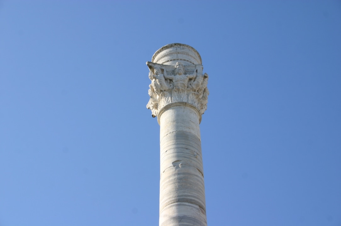 Roman Columns, Via Appia, Brindisi waterfront, Church of San Giovanni al Sepolcro