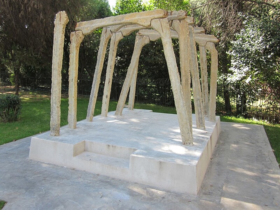 BunkerArt 1 on the hill toward Dajti Mount, Skanderbeg Square in central Tirana, Post-Bllok at the Bllok Zone entrance