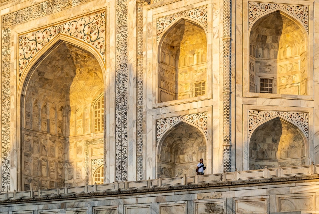 Taj Mahal, the white marble mausoleum, Agra