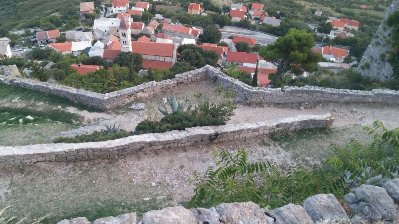 Klis Fortress cliffside, panoramic views over Split, Vranjača Cave passageways