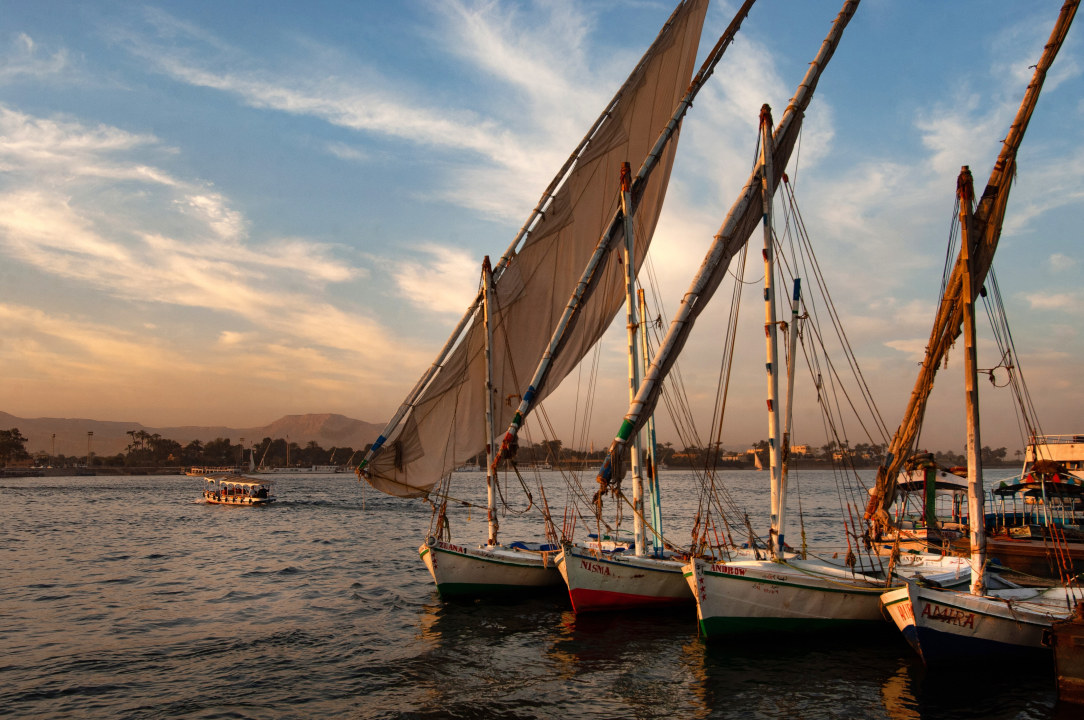 Great Pyramid of Giza, Nile felucca, Valley of the Kings, Bibliotheca Alexandrina
