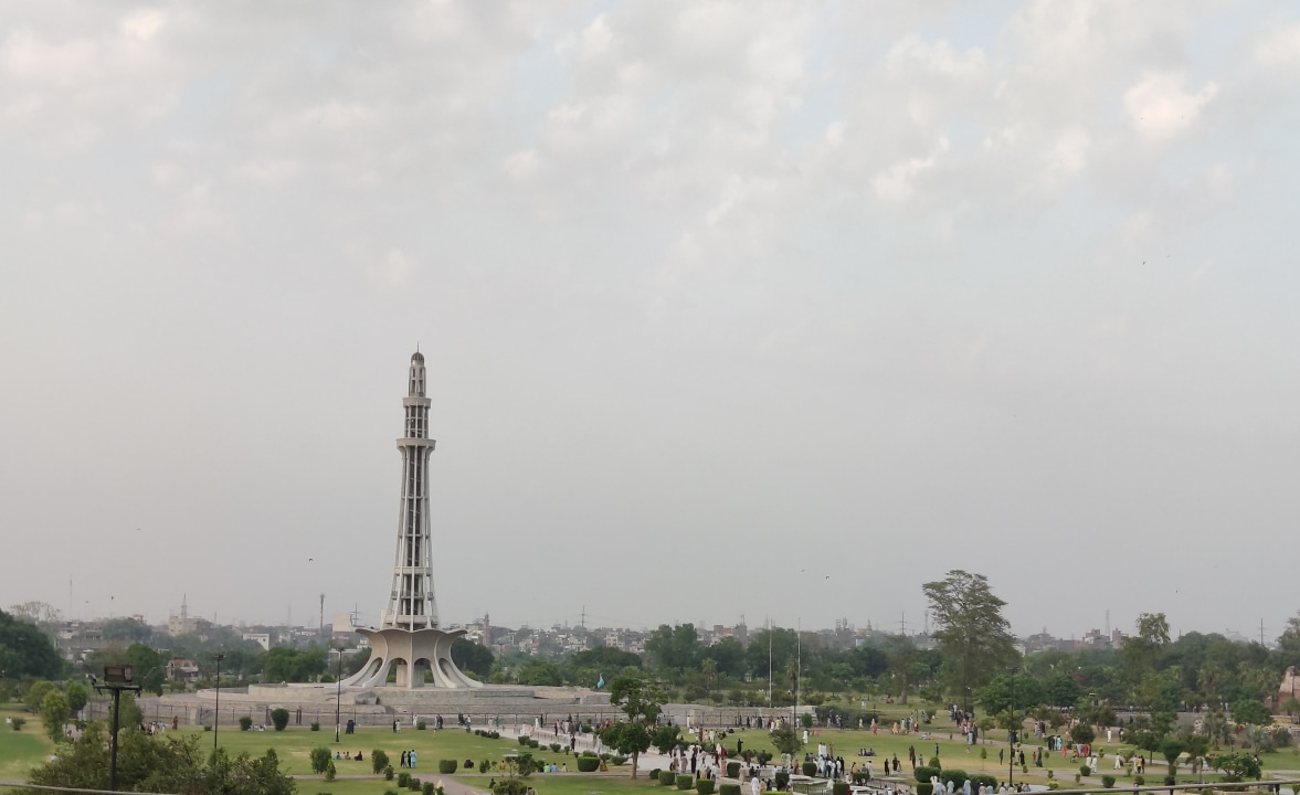 Lahore Fort ramparts, Badshahi Mosque domes, Shalamar Gardens terraces, Wagah Border Ceremony pageantry