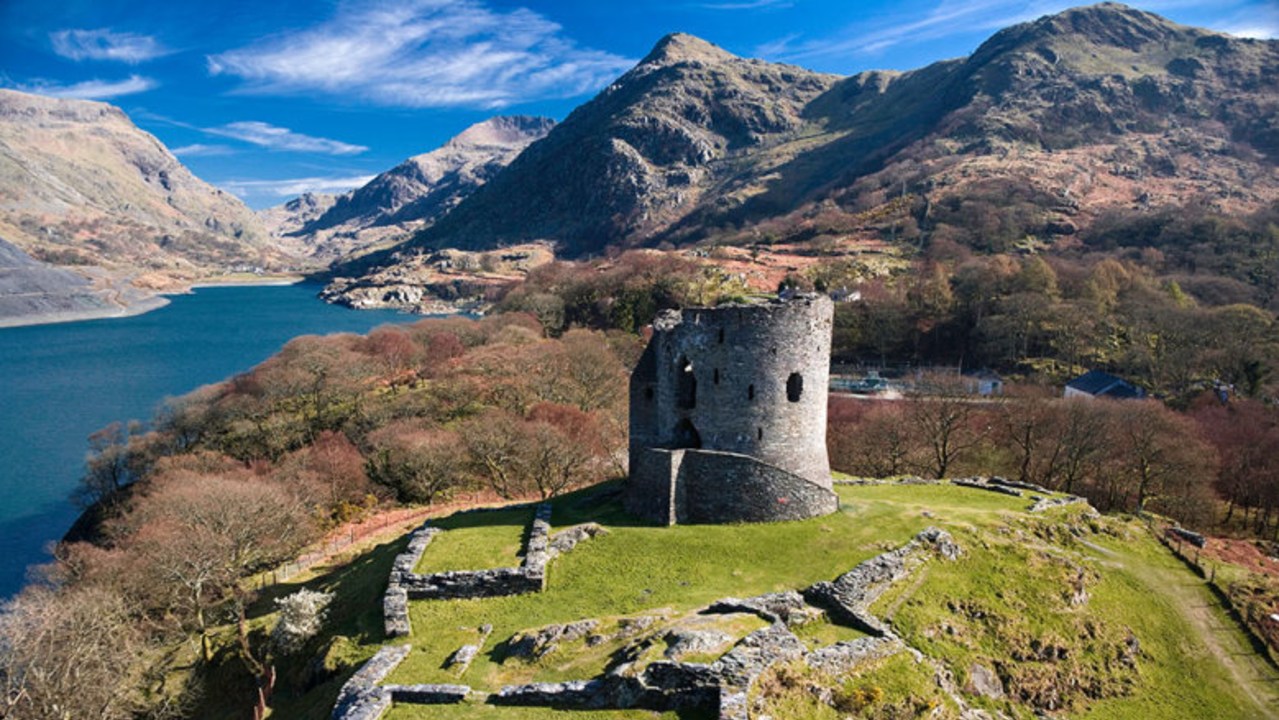 Great Orme limestone cliffs, Nant Ffrancon Pass, Dolbadarn Castle on Llyn Padarn