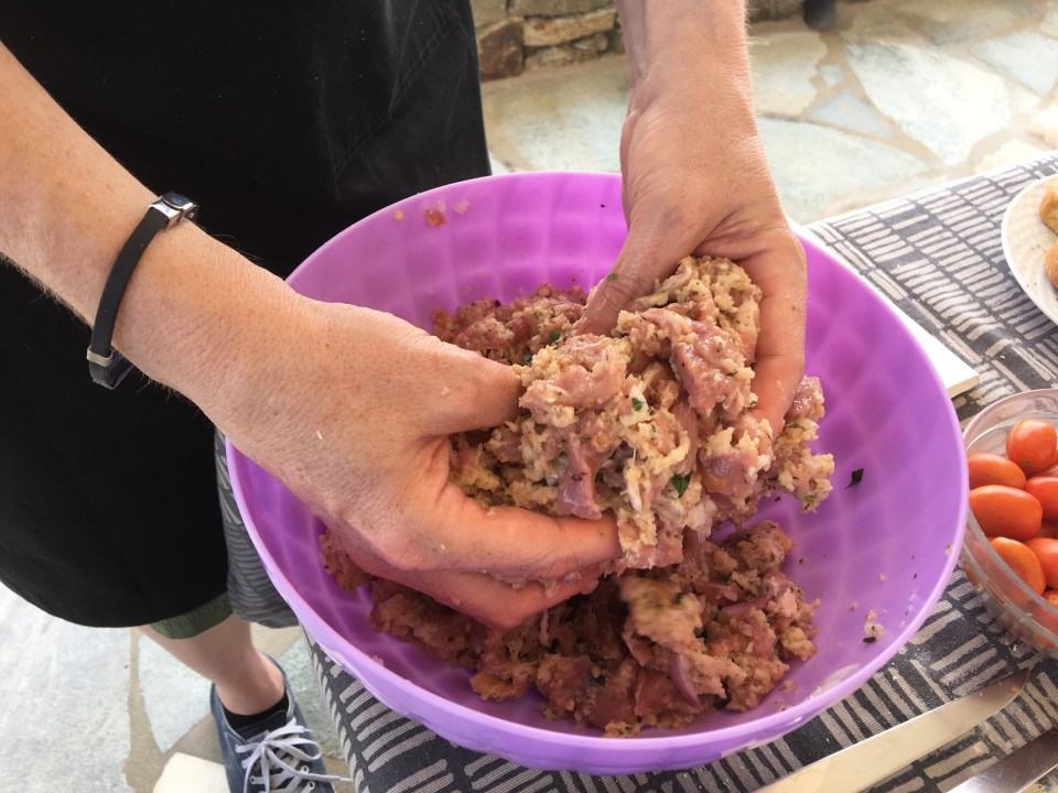 Mykonos, Άνω Μερά, Mykonian dishes, local wine
