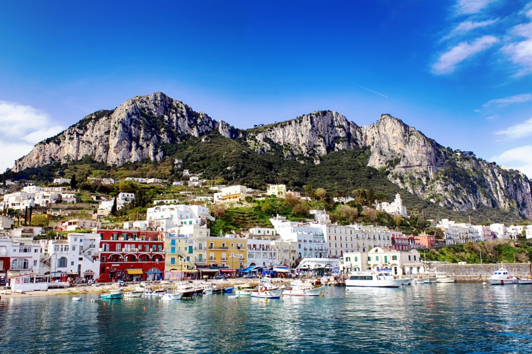 Capri coastline, the Blue Grotto, Bay of Naples