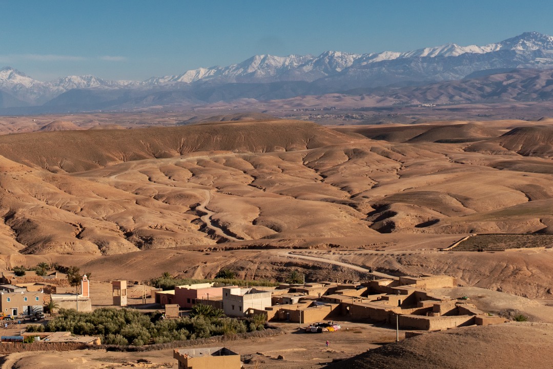 Agafay Desert, Marrakesh, Morocco, old Berber towns, mint tea and Moroccan hotcakes with a Berber family