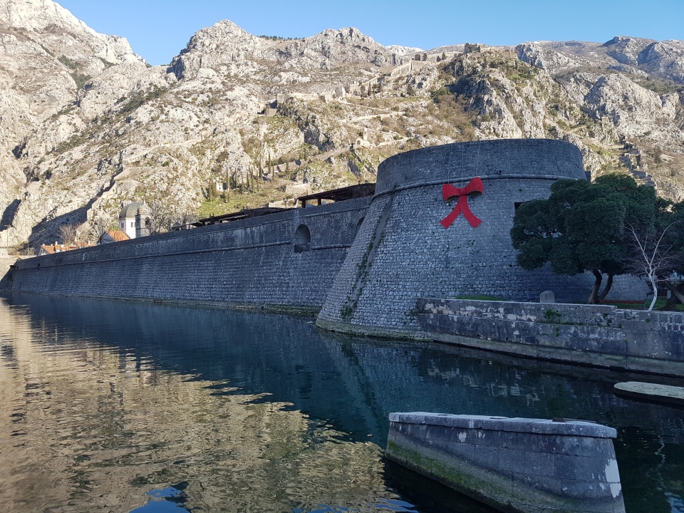 Our Lady of the Rocks, Perast waterfront, St. Triphon Cathedral