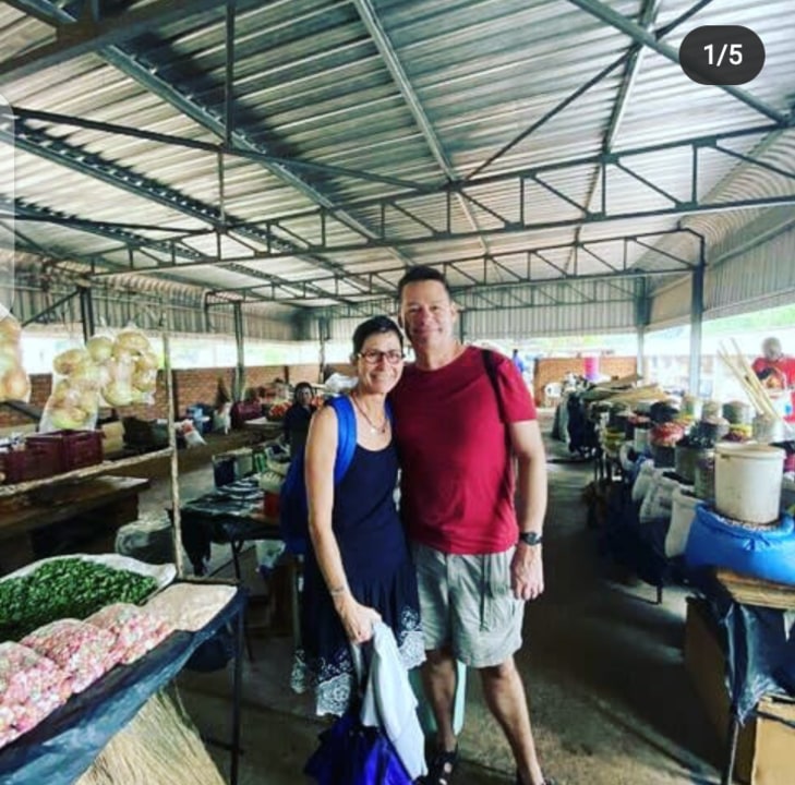 Lesedi Village, Victoria Falls, traditional huts and vegetable gardens