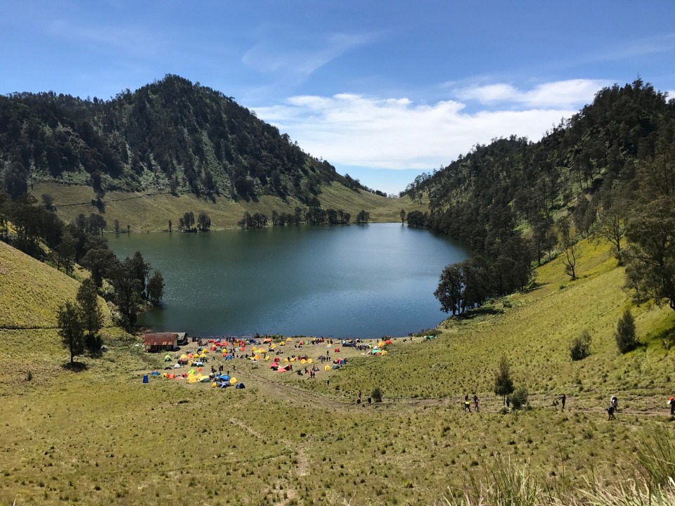Mt Ijen crater, Mt Penanjakan sunrise ridge, Mt Bromo across the Tengger caldera, Ranu Kumbolo lake