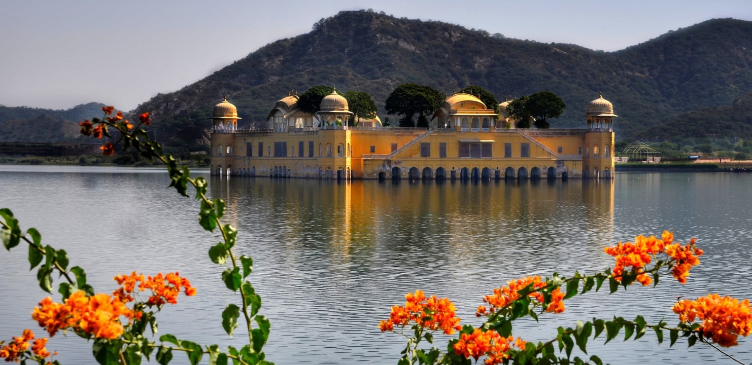 Amber Fort elephant ride, Hawa Mahal casements, Jal Mahal water palace, Jantar Mantar observatory