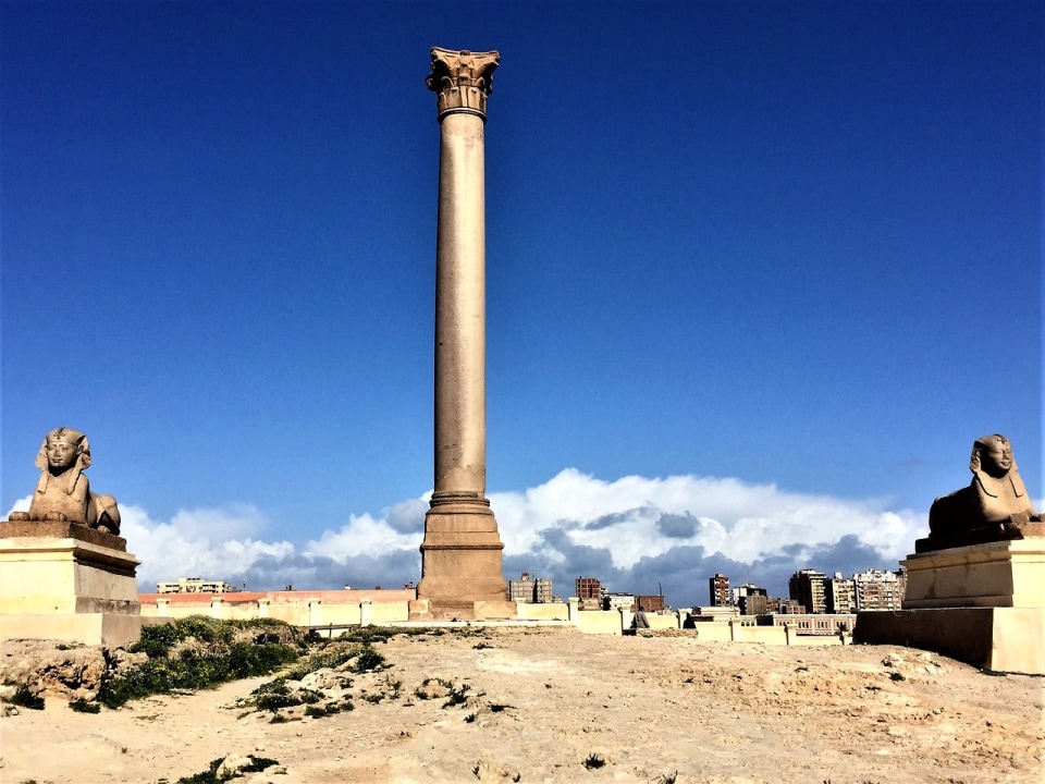 Pompey's Pillar, Catacombs of Kom El Shoqafa, Bibliotheca Alexandrina on the Mediterranean Sea, Citadel of Qaitbay