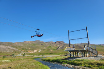 Mega Zipline Superman Ride with transfer from Reykjavik