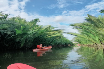 3-Hour Kayaking Adventure in Kampot's Green Cathedral at Sunset