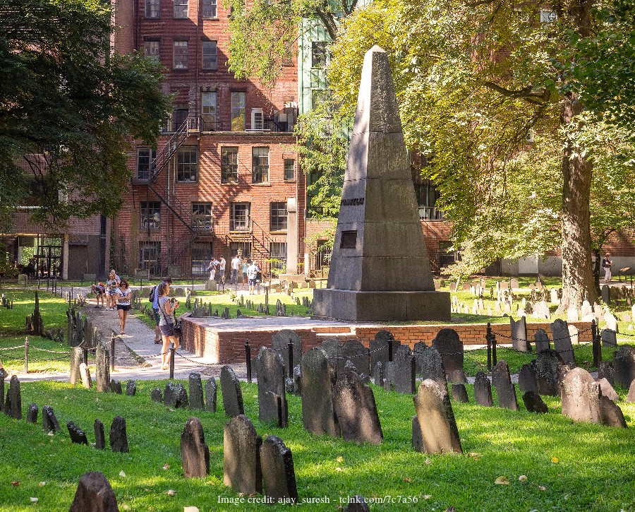 Founding Fathers in the Granary Burying Ground in Boston